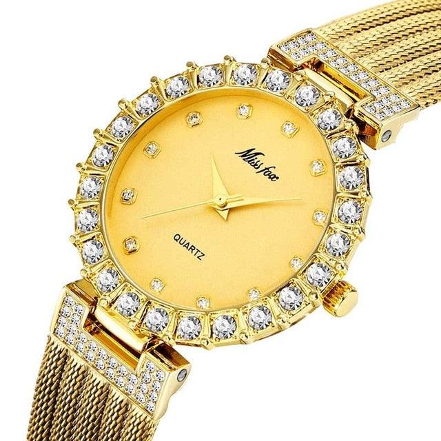 Beautiful Women's Luxury Watch - Waterproof Big Lab Diamond Ladies Wrist Watches (1U82)(9WH3)