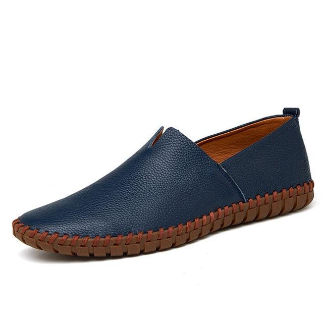 Genuine Men's Loafers Fashion Handmade Moccasins Soft Slip On Shoe (MSC2)(F12)