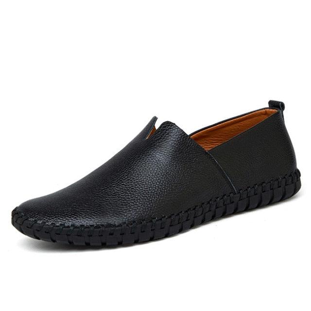 Genuine Men's Loafers Fashion Handmade Moccasins Soft Slip On Shoe (MSC2)(F12)