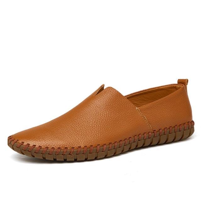 Genuine Men's Loafers Fashion Handmade Moccasins Soft Slip On Shoe (MSC2)(F12)