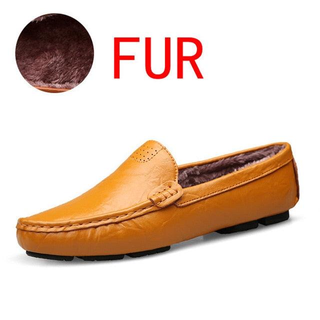 Soft Leather Men Loafers Handmade Casual Shoes - Men Moccasins Flat Shoes (MSC2)(F12)