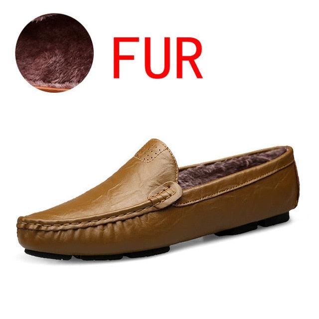 Soft Leather Men Loafers Handmade Casual Shoes - Men Moccasins Flat Shoes (MSC2)(F12)