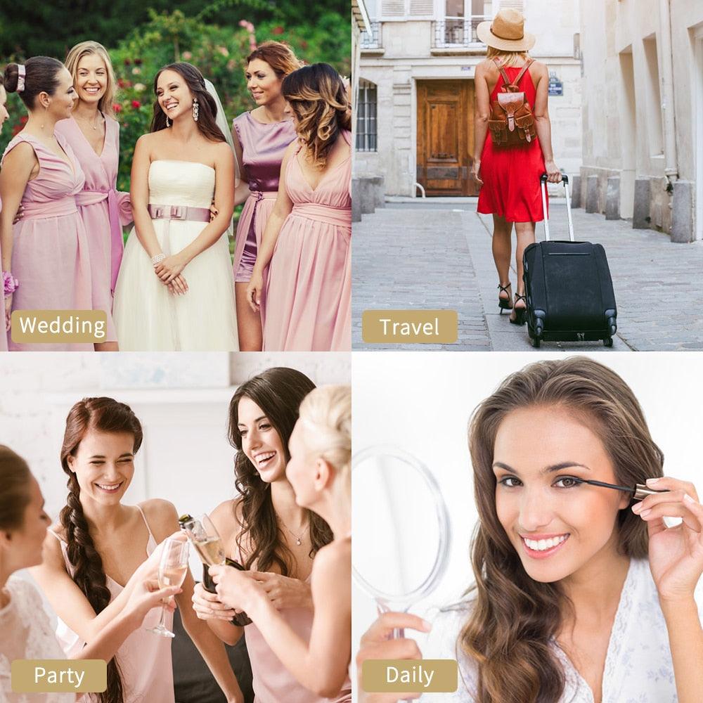 Magnetic Eyelashes and Eyelashes Kit Include 5 Pairs Reusable 3D Lashes 2 Waterproof Eyeliners (M2)(1U86)