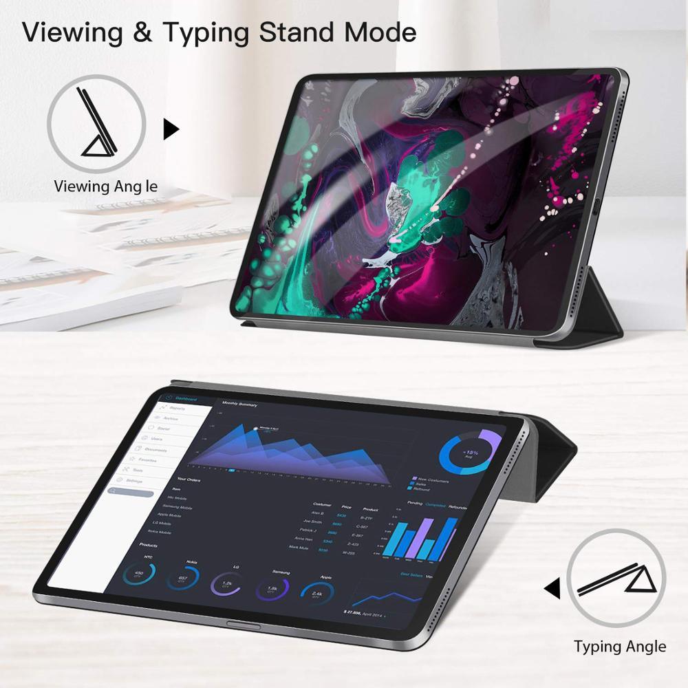 Magnetic Smart Case for iPad Pro 11 inch 2020 Cover, 3 fold Stand Case Magnetic Attachment Cover for iPad Pro 12.9 2020 Case (TLC3)