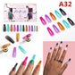 Acrylic Nail Kit, Press On Nails Set 240pcs Ballerina Nail Tips Full Cover Nude 4pcs Nail Glues 1pcs Nail File Fake Nail (N3)(N2)(1U85)