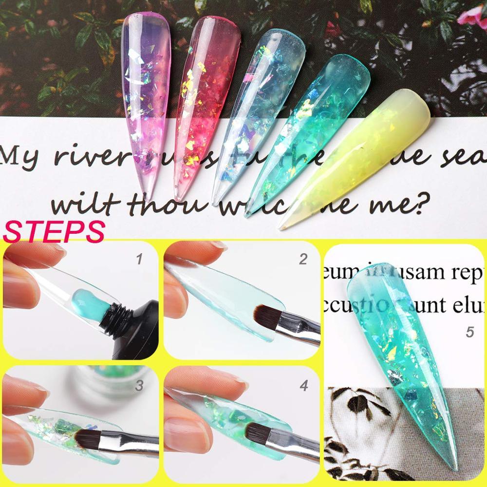 Translucent Poly Nail Extension Gel Kit, 6 Pastel Poly Nail Colors 15ML Nail Extension Gel Builder Gel (D85)(N1)(1U85)