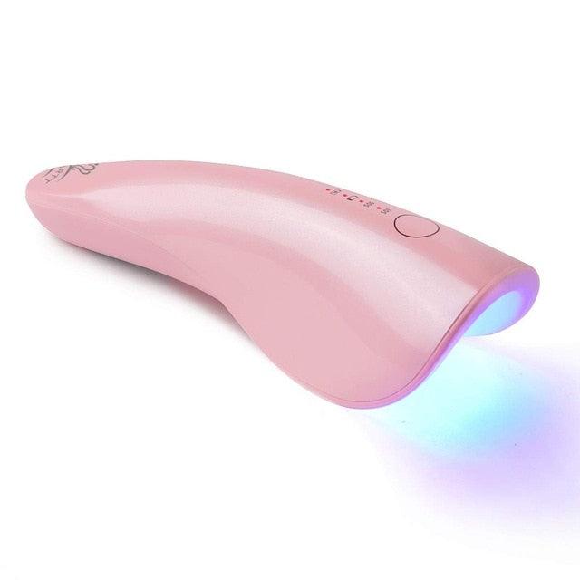 ED Nail Lamp Pink Rechargeable Cordless 5W Nail Polish Curing Lamp Nail Dryer (N3)(1U85)