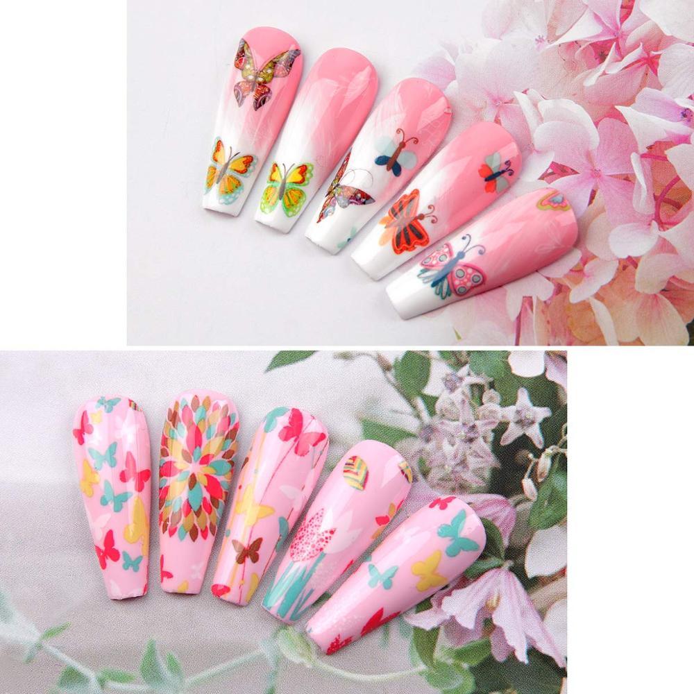 Nail Art Foil Transfer Stickers Nail Art Supplies Foil Transfers 10 Rolls Nail Decals Nail Extension Gel Art Decorations (N7)(F85)