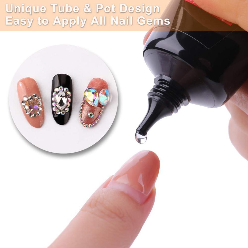 Nail Art Rhinestone Glue Gel 30g Super Adhesive Nail Gel for Gems, Nail Art Gel Glue for Rhinestones Crystal Stones (N1)(1U85)(F85)