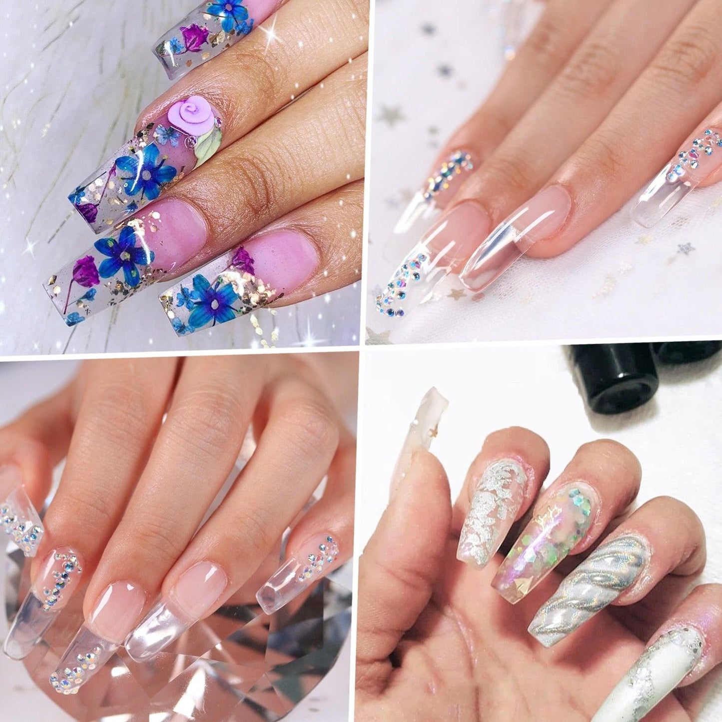 Nail Extension Gel Clear Builder Gel Nail Gel Trendy Nail Art Design Nail Extension Gel Salon Nail Easy (N1)(1U85)