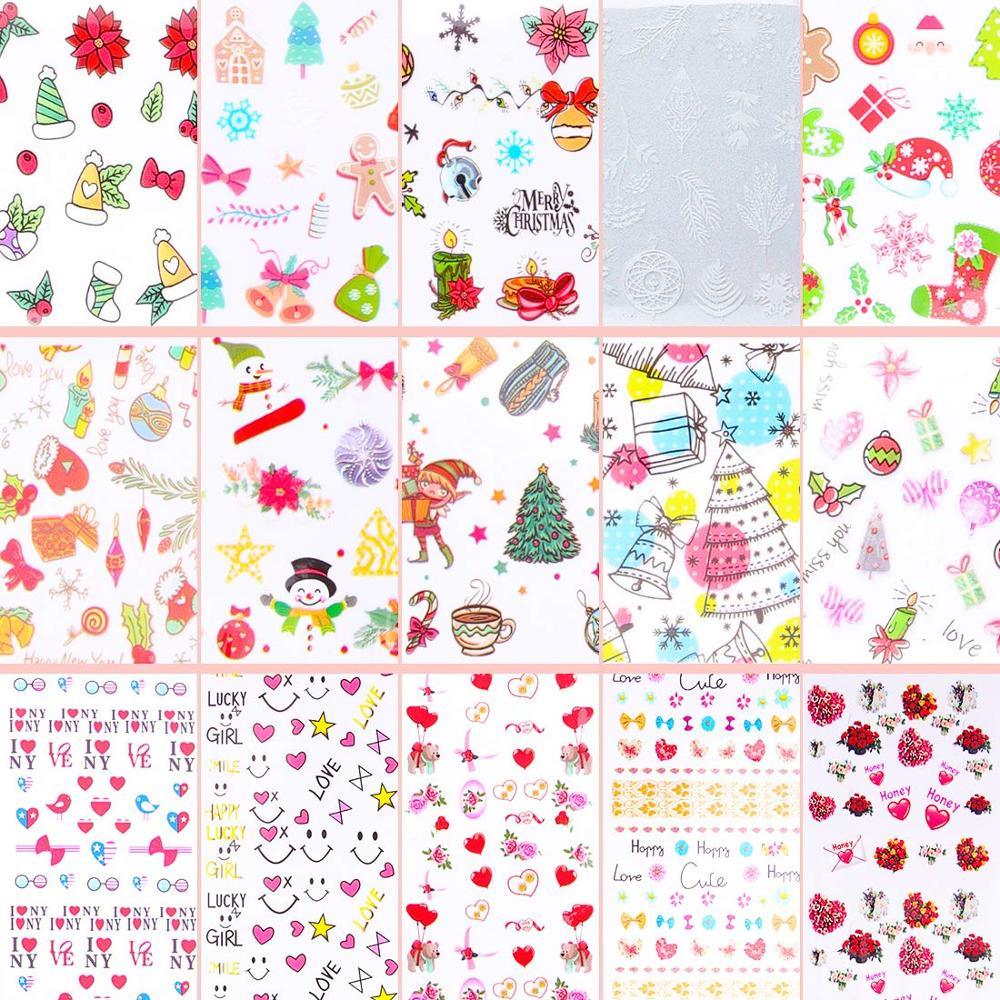 Nail Foil Sticker Kit, Holiday Party Tricks 30 Rolls Holiday Theme Nail Foil Transfer Christmas Halloween Thanksgiving (N7)(F85)