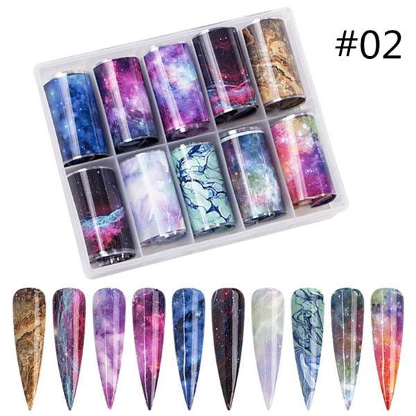 Nail Foil Stickers Transfer Paper Retro Colorful Flower Adhesive Decals Wrap Slider Tape Nail Art Decoration 4x100CM (N7)(F85)