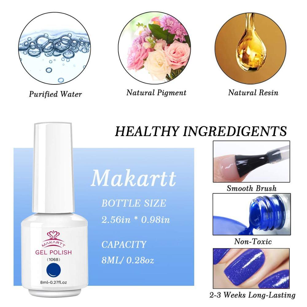 Nail Gel Polish Kit, Gel Polish Set Spring Summer Yellow Green Purple Colors 8ML UV Gel Polish Base Coat (N1)(1U85)