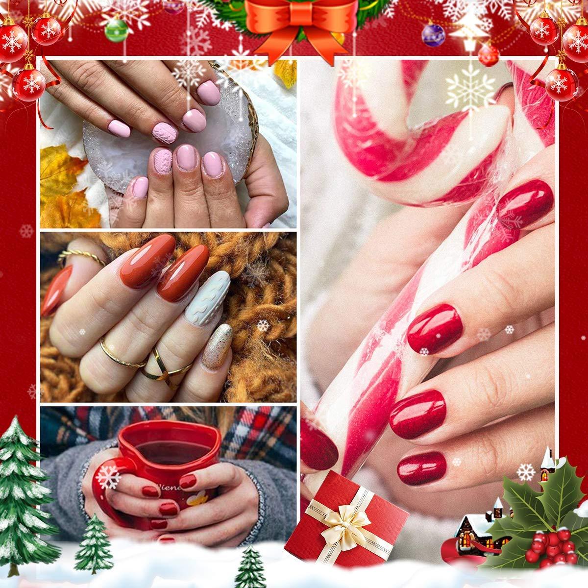 Nail Gel Polish Set, 22 Summer UV Gel Pink Blue Green Purple Colors Mermaid Glitter Pearl 8ML Gel Nail Polish (N1)(1U85)(F85)