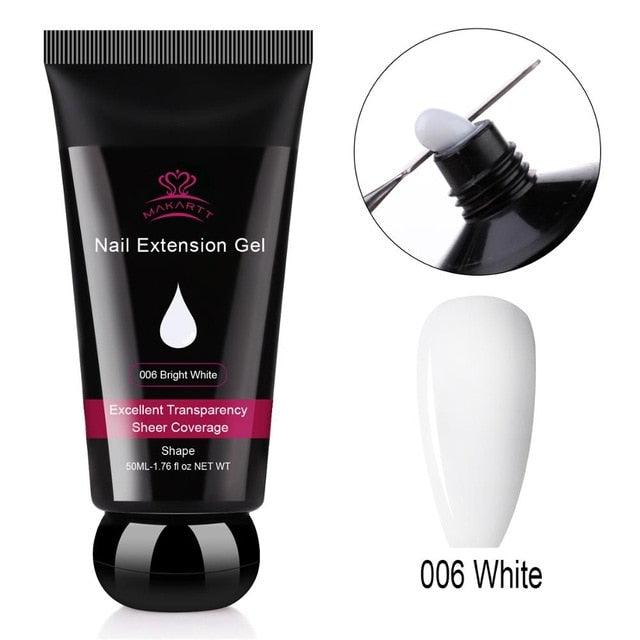 Pink Poly Nail Gel Kit, Nail Extension Gel Builder Gel Kit Nail Enhancement Gel with Slip Solution & LED UV Nail Lamp (N3)(N2)(1U85)