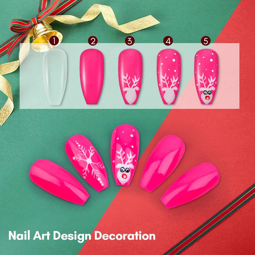 Pink Poly Nail Gel Kit, Nail Extension Gel Builder Gel Kit Nail Enhancement Gel with Slip Solution & LED UV Nail Lamp (N3)(N2)(1U85)
