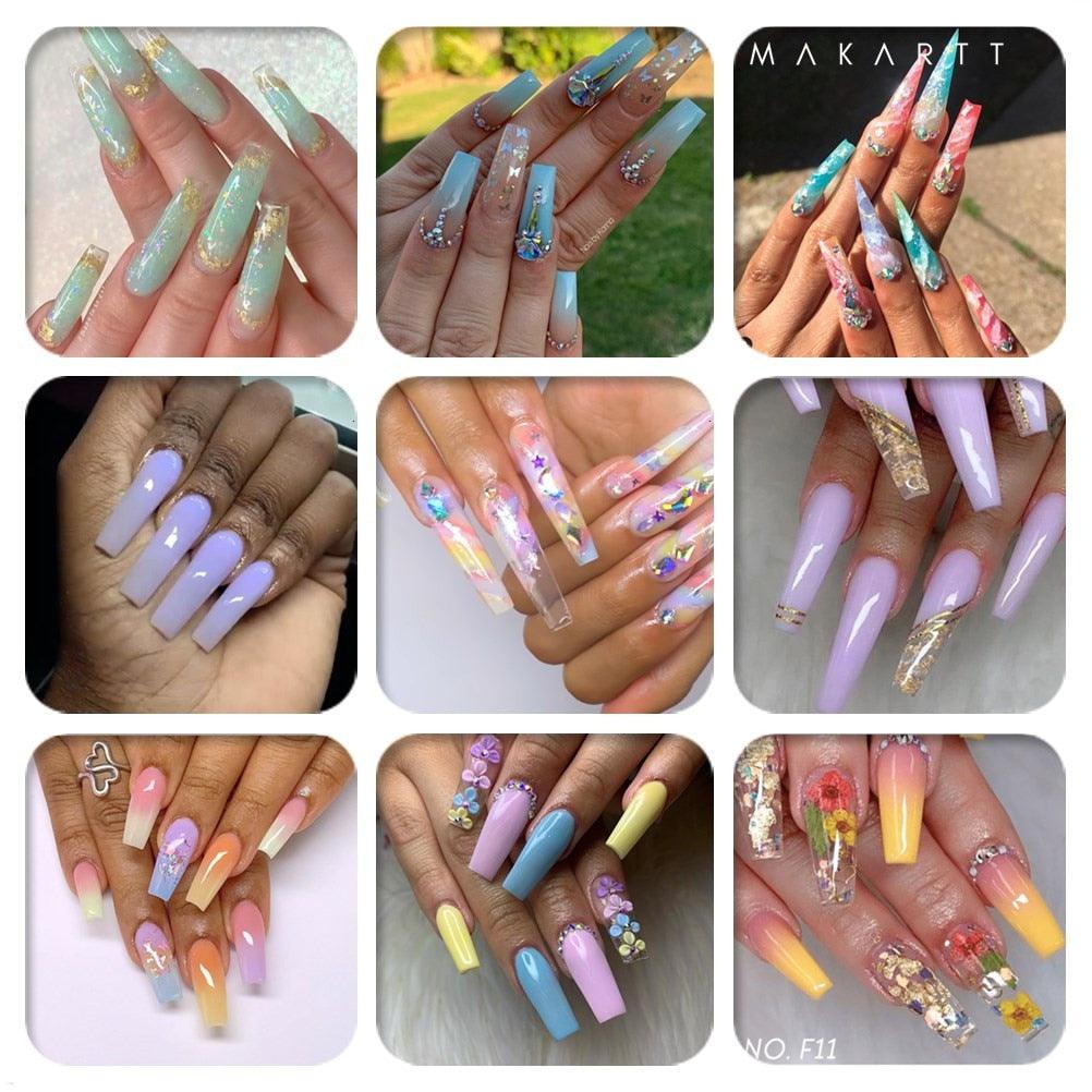 Poly Nail Building Gel Kit - Quick Poly Nail Extension Gel Clear Pink Nail Enhancement Builder Gel All-in-one French Nails(N1)(1U85)(F85)