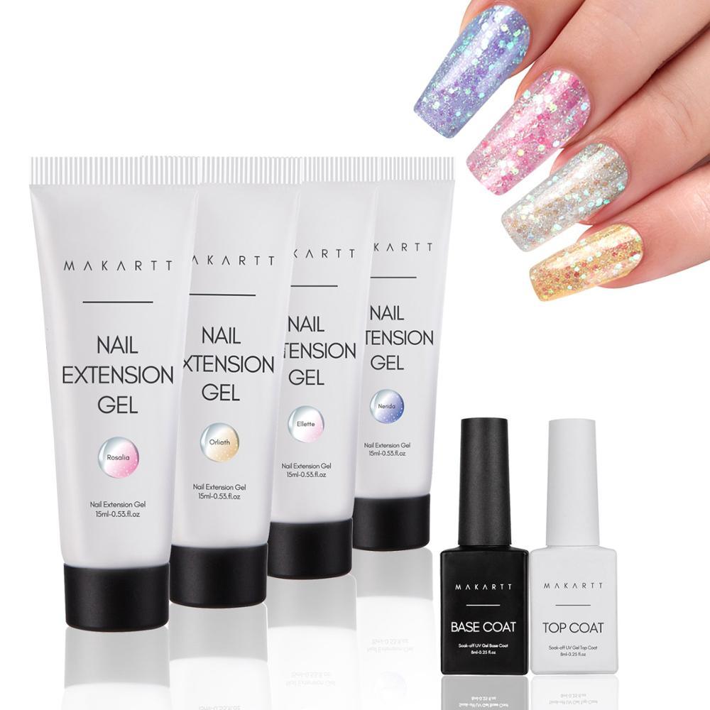 Poly Nail Extension Kit, High Tea Nail Extension Gel Fall Winter Collection Builder Extension Gel Nail Enhancement (D85)(N1)(N3)(1U85)