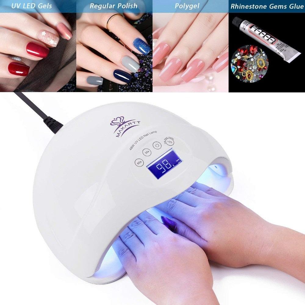 SUN5plus 48W Led Quick Drying Painless Nail Dryer Phototherapy Light Curing Nail Gel Manicure Tools (N3)(F85)