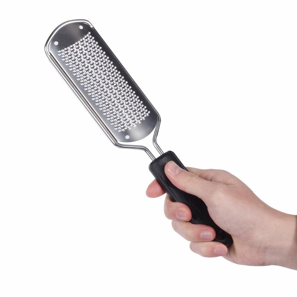 Stainless Steel Foot File Cuticle Cutter Foot Care Tools Fine Callus Remover Pedicure Rasp Black (N3)