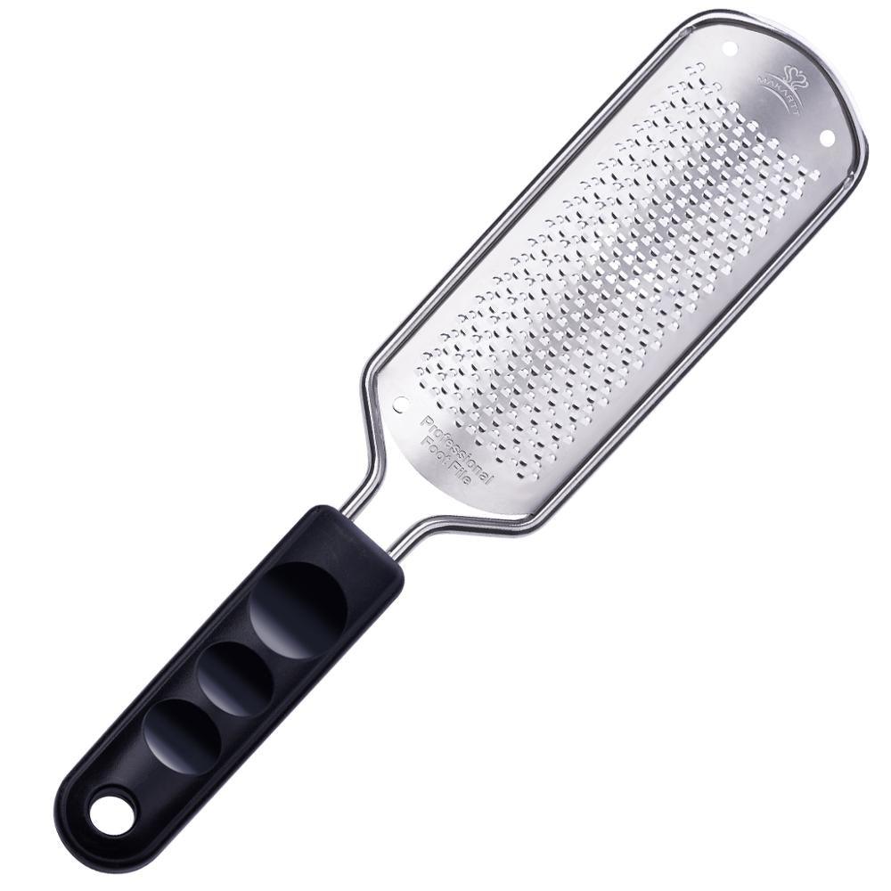 Stainless Steel Foot File Cuticle Cutter Foot Care Tools Fine Callus Remover Pedicure Rasp Black (N3)
