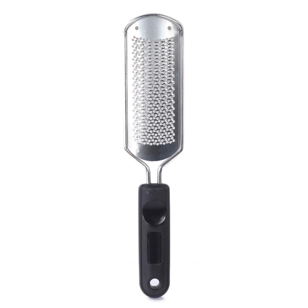 Stainless Steel Foot File Cuticle Cutter Foot Care Tools Fine Callus Remover Pedicure Rasp Black (N3)
