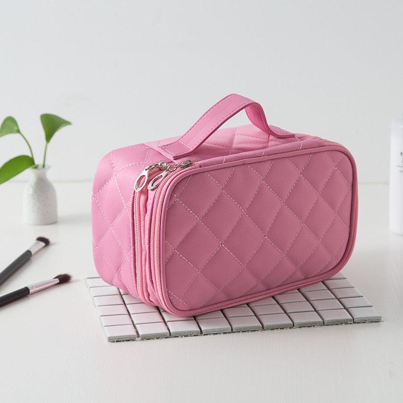 Makeup Bag - Large Waterproof Nylon Travel Cosmetic Bag - Travel Organizer Make Up Wash Toiletry Bag (LT5)(F79)