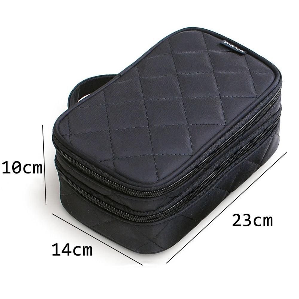 Makeup Bag - Large Waterproof Nylon Travel Cosmetic Bag - Travel Organizer Make Up Wash Toiletry Bag (LT5)(F79)