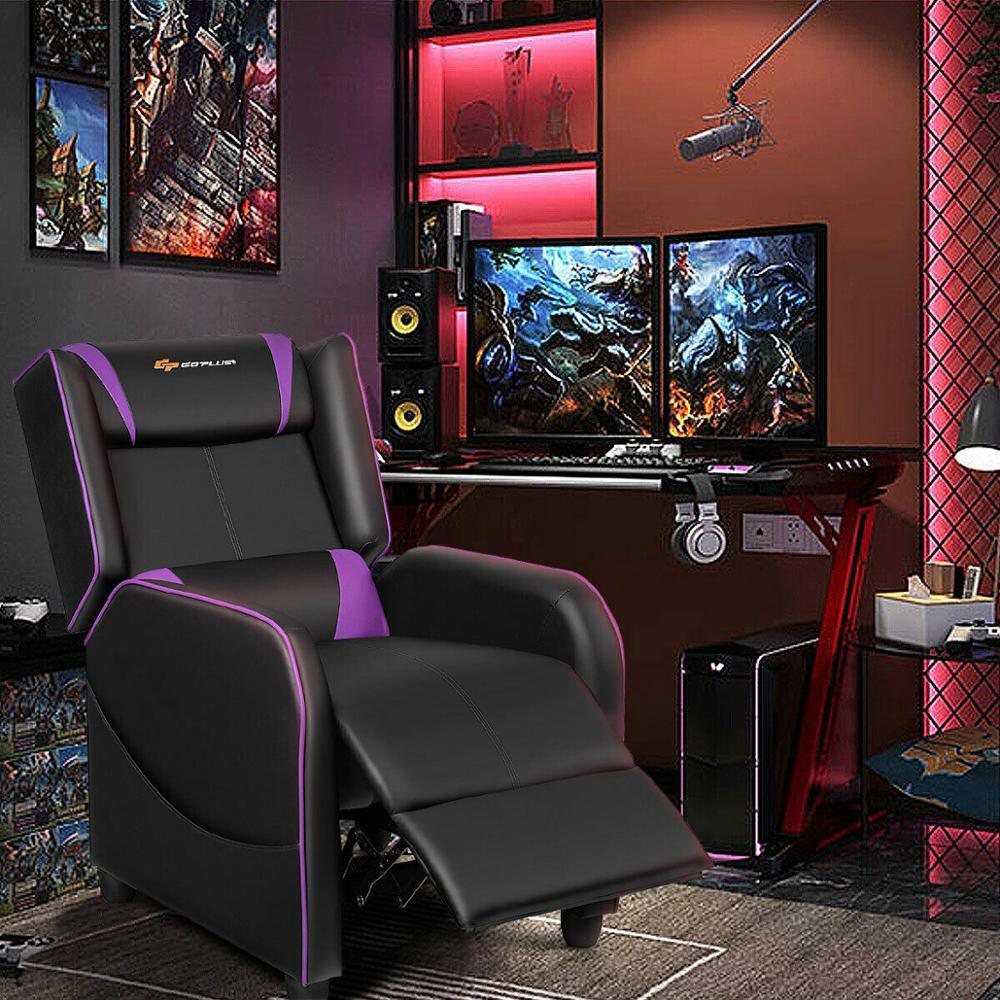 Massage Gaming Recliner Chair Single Living Room Sofa Home Theater Seat (FW2)(RG)(1U67)