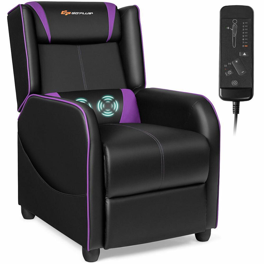 Massage Gaming Recliner Chair Single Living Room Sofa Home Theater Seat (FW2)(RG)(1U67)