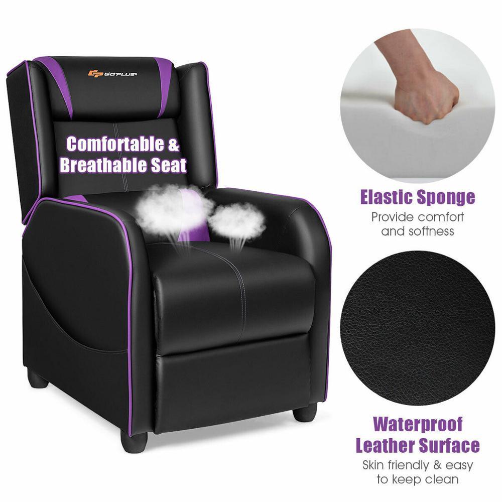 Massage Gaming Recliner Chair Single Living Room Sofa Home Theater Seat (FW2)(RG)(1U67)