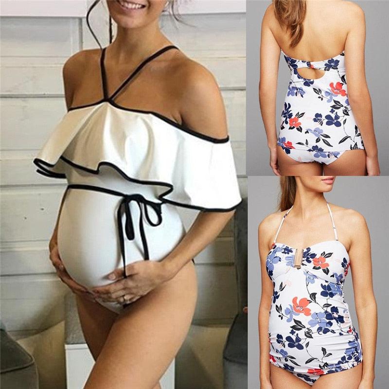 Great Maternity Bodysuit - Floral Print Bikinis Maternity Swimsuit - S –  Deals DejaVu