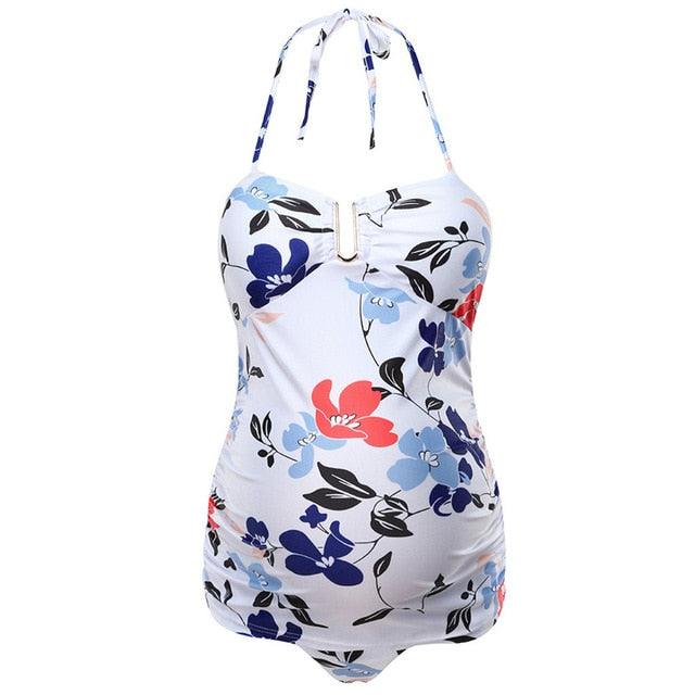 Great Maternity Bodysuit - Floral Print Bikinis Maternity Swimsuit - Swimwear Plus Size Swimwear (3U4)(Z5)