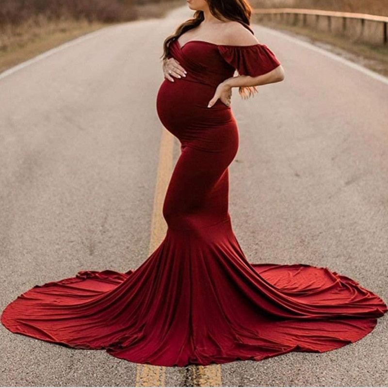 Gorgeous Maternity Dresses - Photo Shoot Pregnant Sexy Mermaid Gown - Baby Shower Photography Props (Z6)(Z8)(1Z1)(2Z1)(3Z1)