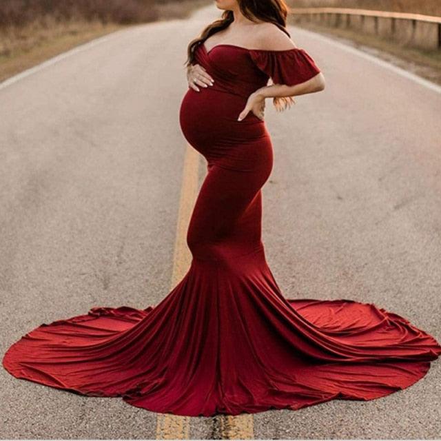 Gorgeous Maternity Dresses - Photo Shoot Pregnant Sexy Mermaid Gown - Baby Shower Photography Props (Z6)(Z8)(1Z1)(2Z1)(3Z1)