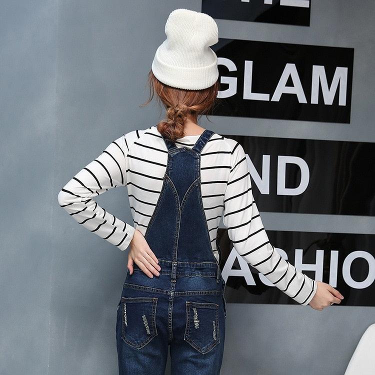 Beautiful Jumpsuits Patchwork Casual Rompers - Maternity Women Jeans - Adjustable Waist Bib Pants - Pregnancy Belly Care Slim Leg Trousers (D4)(Z3)