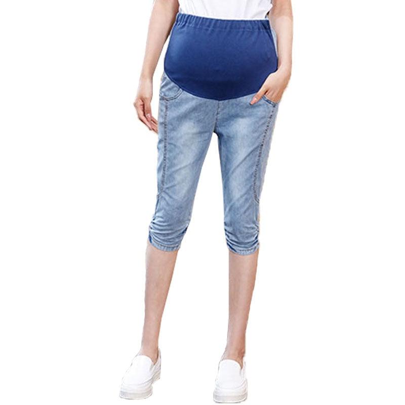 Maternity Pants - Summer Jeans 100% Cotton - Loose capris - Thin Summer Shorts- plus size (Z2)
