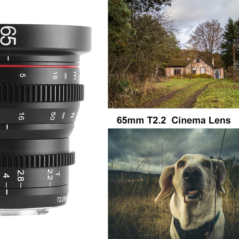 65mm T2.2 Large Aperture Manual Focus Prime 4K Cine Lens for Olympus Panasonic M43/ for Fujifilm X-Mount/ for Sony E-Mount (D54)(MC3)(1U54)