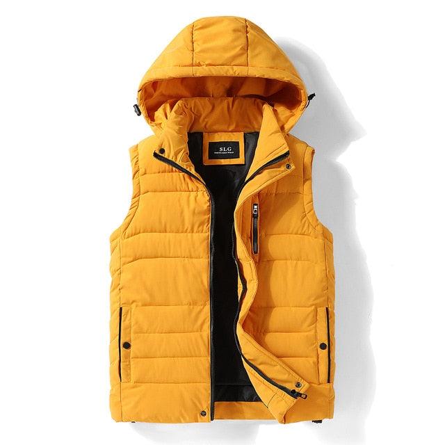 Men Autumn New Thick Hooded Sleeveless Vest Jacket - Winter Fashion Casual Warm (T3M)(F8)