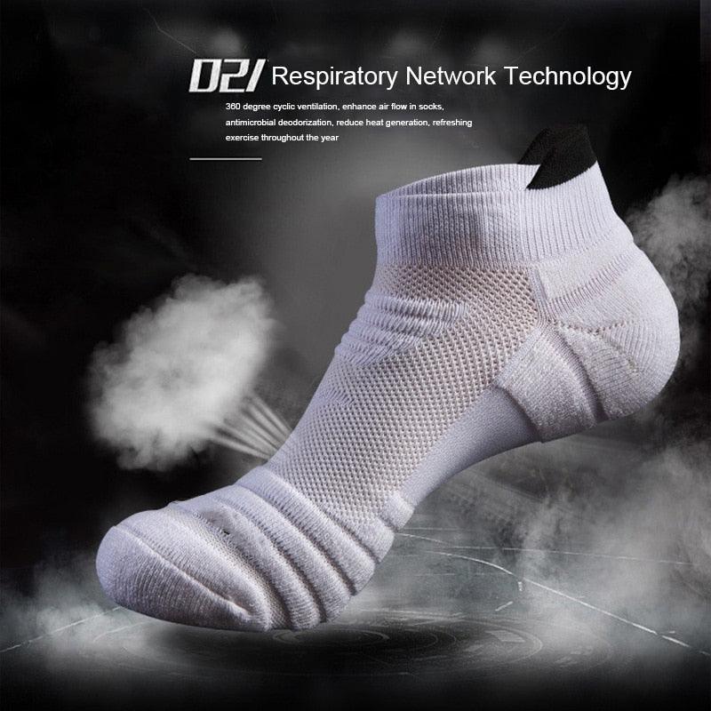 Men Anti-slip Sport Socks - Basketball Running Socks - Breathable Hiking Cycling Walking Outdoor Sock (1U92)