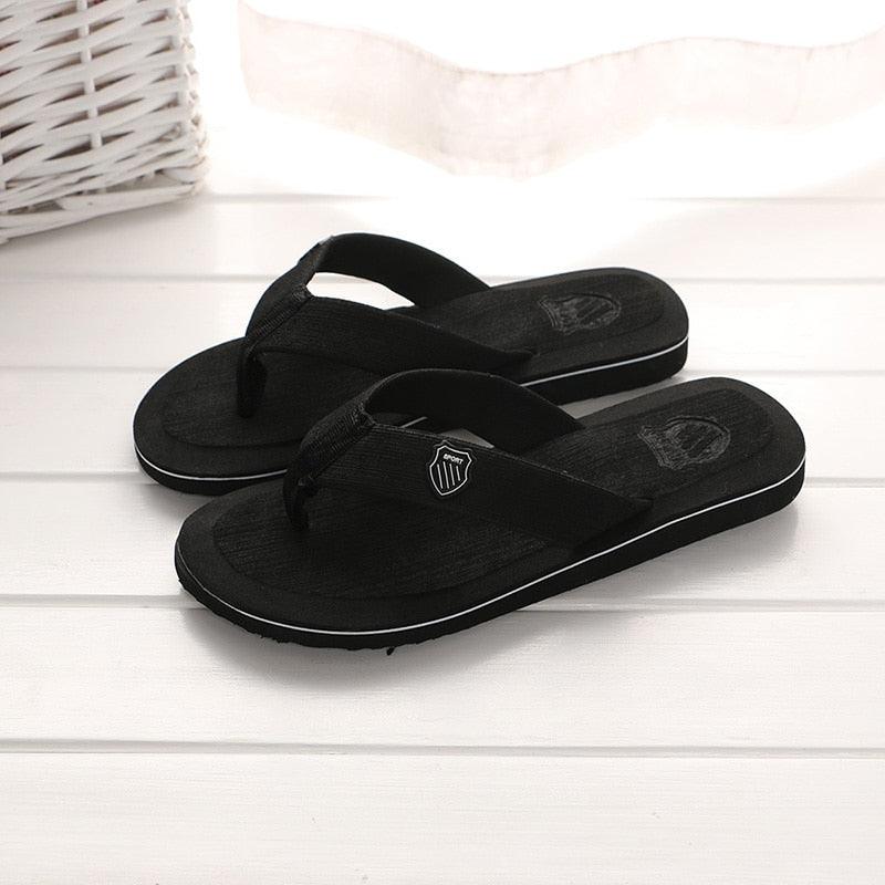 Men Beach Slippers - Home Outdoor House Flip Flops - Soft Footwear (MSC6)(F12)