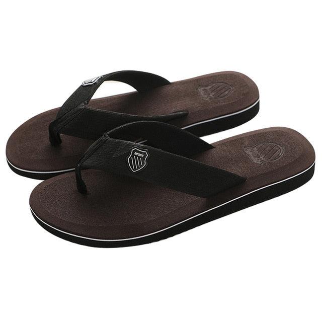 Men Beach Slippers - Home Outdoor House Flip Flops - Soft Footwear (MSC6)(F12)