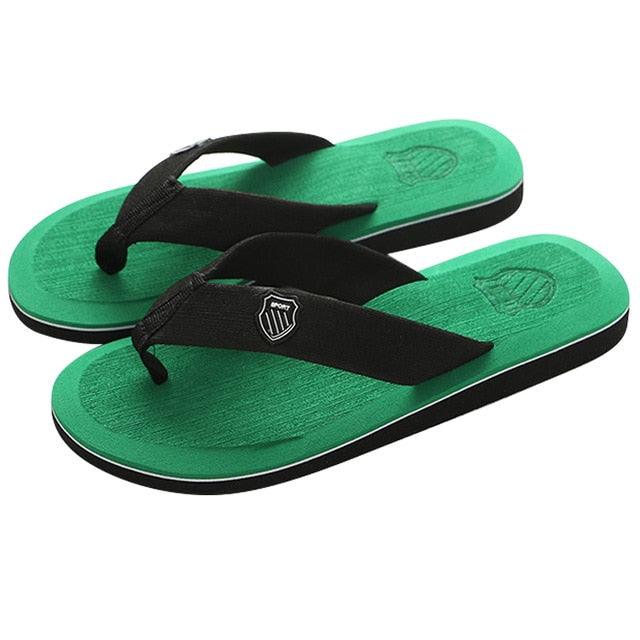 Men Beach Slippers - Home Outdoor House Flip Flops - Soft Footwear (MSC6)(F12)