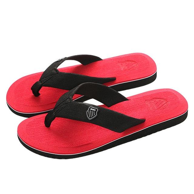 Men Beach Slippers - Home Outdoor House Flip Flops - Soft Footwear (MSC6)(F12)