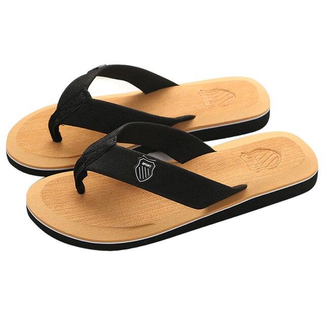 Men Beach Slippers - Home Outdoor House Flip Flops - Soft Footwear (MSC6)(F12)