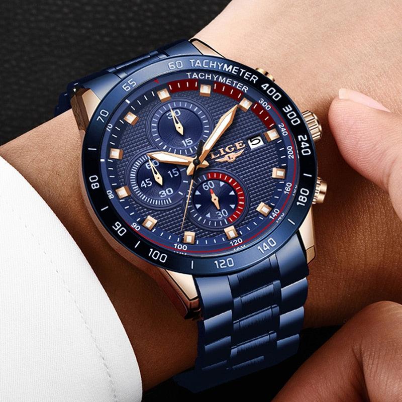 Men's Best Gift Fashion Business Watches - Luxury Brand Stainless Steel Clock (2MA1)(F84)