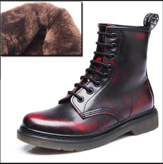Men's Spring Ankle Boots - Winter Genuine Leather Shoes (D13)(MSB2)