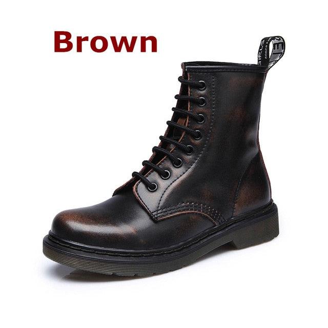 Men's Spring Ankle Boots - Winter Genuine Leather Shoes (D13)(MSB2)