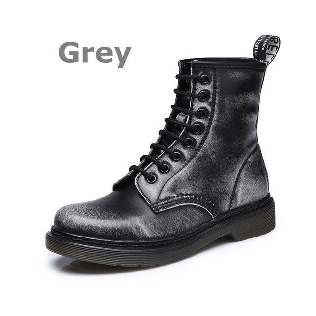 Men's Spring Ankle Boots - Winter Genuine Leather Shoes (D13)(MSB2)