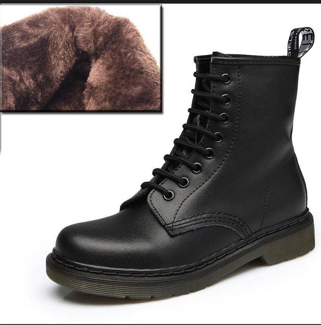 Men's Spring Ankle Boots - Winter Genuine Leather Shoes (D13)(MSB2)